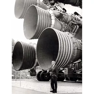 Space NASA Von Braun Saturn V F-1 Rocket Thrusters Canvas Wall Art Print Poster • £13.99