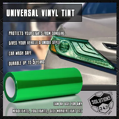 $9.50 • Buy Lime Green Vinyl Film Smoke Tint Headlight Taillight Fog Light 12 X48  1 X 4 FT