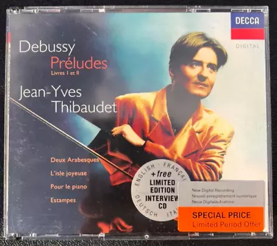 Claude Debussy : Preludes 1 & 2 Jean-Yves Thibaudet CD 3 Discs (1996) Free P&P • £4.99