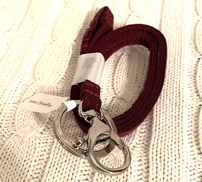 Vera Bradley Iconic Breakaway Lanyard Mulled Wine Microfiber Maroon NWT MSRP $25 • $16.97