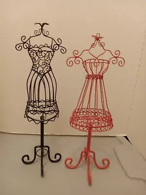 NICE Lot 2 Vintage 22  & 17  Wire Mannequin Doll Dress Form Clothing Display • $59.99