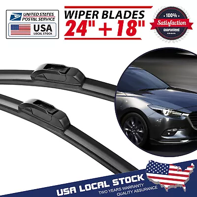 For Mazda 6 2009-2017 FRONT 24 &18  WINDSHIELD WIPER BLADE SET OEM • $12.88