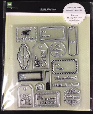 Making Memories Clear Stamps Gift Tags • $11.50