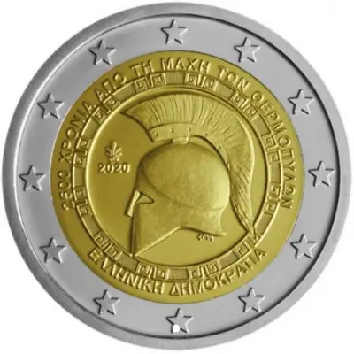 Greece 2 Euro 2020 Coin - Leonidas - Battle Of Thermopilae - Commemorative - UNC • $5.75