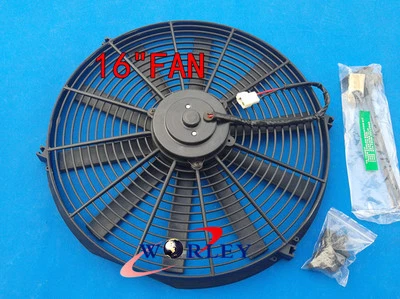 $51 • Buy 16  12V Slim Radiator Cooling Thermo Fan & Mounting Kit Universal Electric Fan