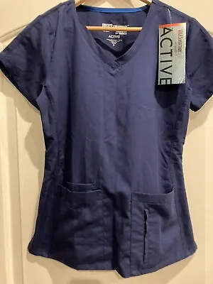 $15 • Buy Grey’s Anatomy By Barco Active Scrub Top Women’s Size S Color Is Steel NWT