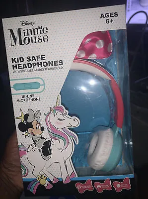 Minnie Mouse Kid Safe Headphones With Pink Bow FREE SHIPPING!! • $18