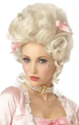 Women's Marie Antoinette White Wig French Baroque Fancy Dress Costume Accessory • £29.99