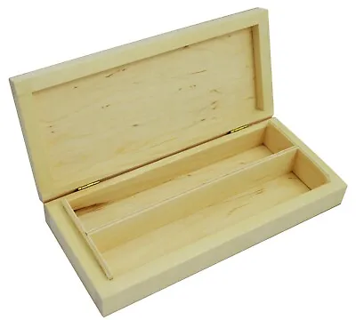 £8.29 • Buy Pencil Case Box Wooden Decoupage Organiser Storage School Desk Unpainted /P02