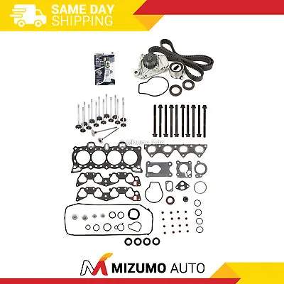 Head Gasket Set Valves Timing Belt Kit Fit 92-95 Honda Civic D15B1 D15B7 D16A6 • $126.95