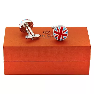 £10 • Buy Simon Carter Designer Union Jack Dome Mens Cufflinks - BRAND NEW