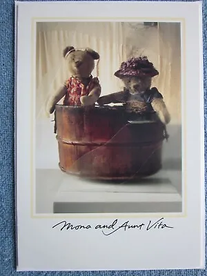 HALLMARK Card Teddy Bear Ophelia's World Michele Durkson Clise Mona & Aunt Vita • $7.95