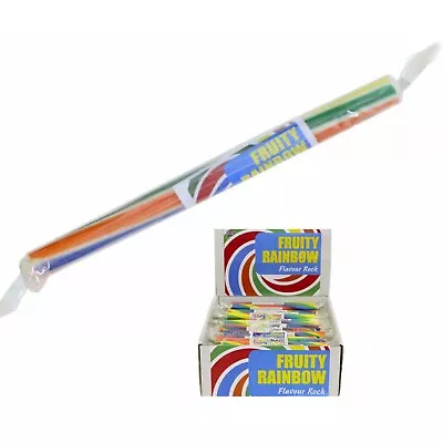 Traditional Seaside Rock Rainbow Fruit Flavour Fruity Sticks Of Rock 124815 • £3.99