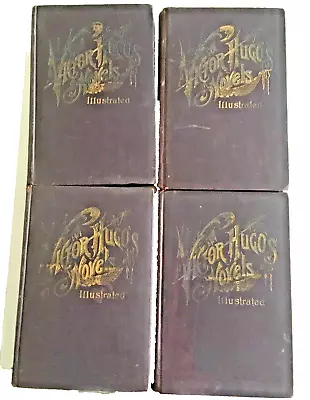 ANTIQUE DRAMATIC WORKS OF VICTOR HUGO VOLUMES I III IV V   Llustrated 1892 • $199.99