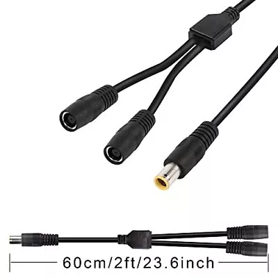 DC7909 Y Splitter Adapter Cable 14AWG DC 8mm 1 Male To 2 Female Power Cord • $15.18