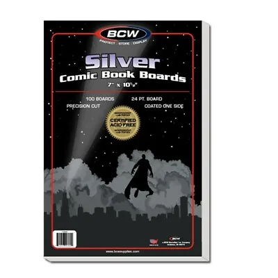 Case Of 1000 BCW Silver Age Comic Book Backing Boards - Acid Free White Backers • $146.99