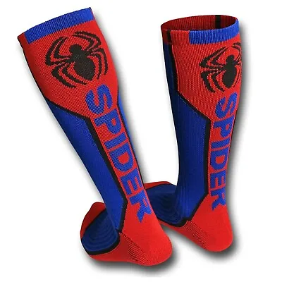Marvel Spider-Man Text Men's Active Crew Socks 1 Pair - NWT • $10.50