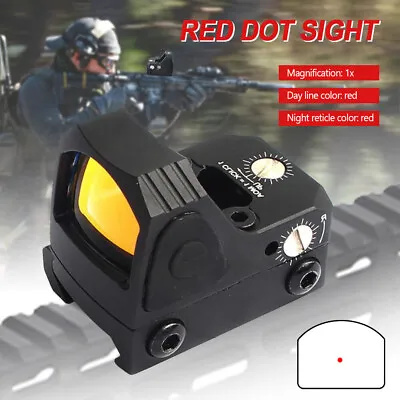 Mini Red Dot Tactical RMR Reflex Sight Scope For Pistol Glock 17 19 W/20mm Mount • $34.98