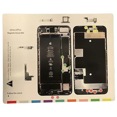 Magnetic Screw Mat For IPhone 8 Plus Phone Repair Disassembly Guide • £6.99