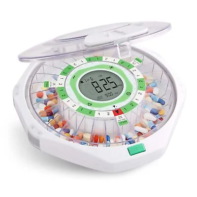 LiveFine 28-Day Automatic Pill Dispenser With Upgraded LCD Display & Lock Clear • $35.34