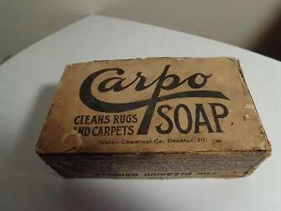 Vintage CARPO SOAP Cleans Rugs And Carpets Small Wood Box Rare • $28