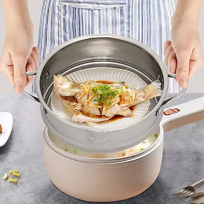 Stainless Steel Steamer 1 Tier Meat Vegetable Cooking Steam Pot Kitchen Tool US • $9.50