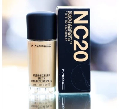 £24.95 • Buy Mac Studio Fix Fluid Spf15 Foundation 30ml Shade- Nc20