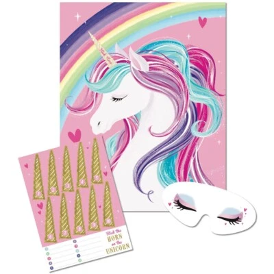 $2 • Buy Unicorn Party Party Game  Pin The Horn On The Unicorn  - Unicorn Party Supplies