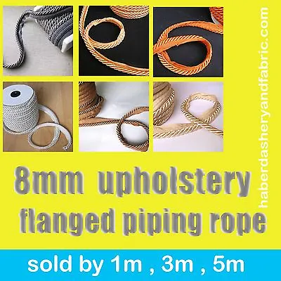 Flanged Piping Cord 8mm Piping For Cushions Upholstery Piping Upholstery Rope • £1.35