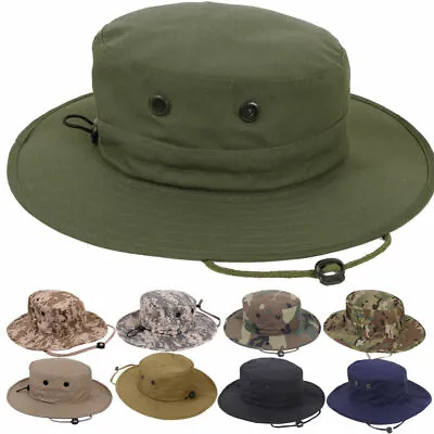 Adjustable BOONIE Hat Tactical Jungle W/ Wide Brim 1 Size Fits ALL! Many Colors • $31.99