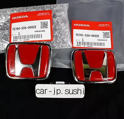 HONDA Genuine S2000 AP1 AP2 2-Set RED  H  Emblem Badge Ornament OEM New Parts • $75.99