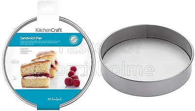 2 X Kitchen Craft Cake Tins 8 Inch / 20cm Round Non Stick Victoria Sandwich • £17.45