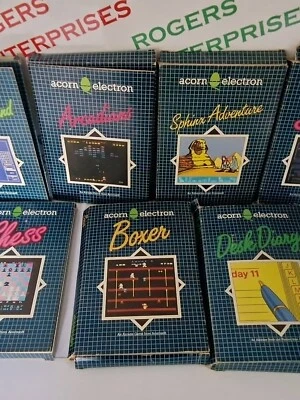 £16.99 • Buy Job Lot Bundle 7 X Vintage Acornsoft Acorn Electron Games/Software All Boxed