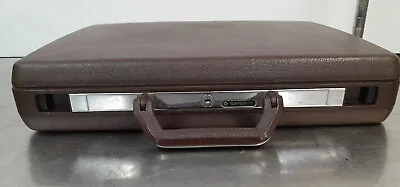 Vintage Hard Shell Side Samsonite Delegate Brown Luggage Briefcase Attache • $44.99