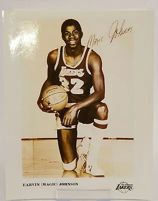 Authentic Early Magic Johnson Signed Lakers Photo Early Years • $89.77