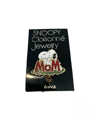 Vtg Peanuts Snoopy Pin Mom Lapel Pin Gold Tone Enameled X 3 Pins • $9.99