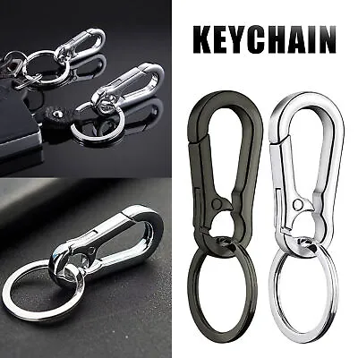 Mini Stainless Steel Carabiner Key Chain Clip Hook Buckle Keychain Key Ring • $6.50