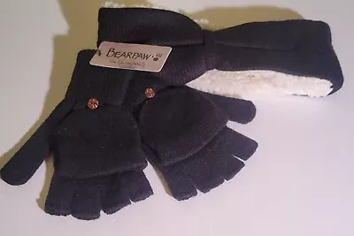 Women's Bearpaw Headband And Pop Top Hand Mittens Wear Set In Black ($45 Value) • $25