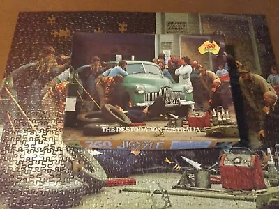 Retro Jigsaw Puzzle 750 Pc: The Restoration FX Holden In Garage: Missing Pieces • $10