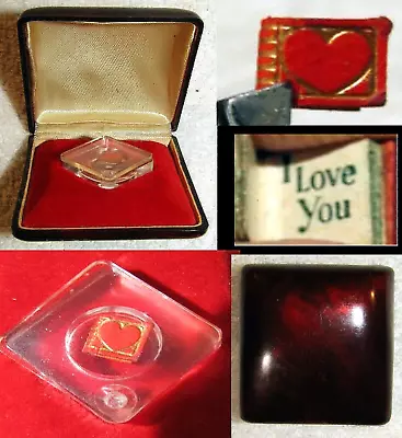 C1950 I LOVE YOU SUPER MINI LEATHER BOOK CASE NINE LANGUAGES RUSSIAN ARABIC ITAL • $6.50