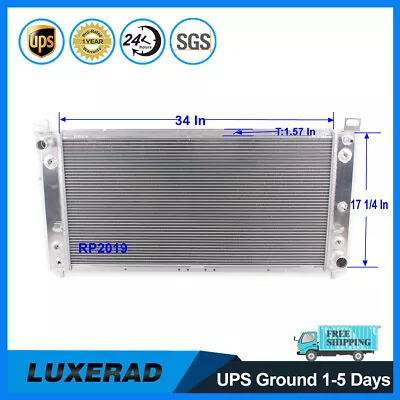 2Row Aluminum Radiator For Chevy Silverado 1500 2500 Suburban Tahoe 4.8 5.3 6.0L • $190