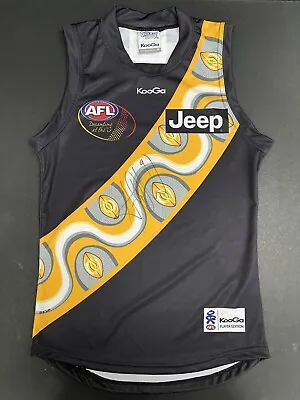 AFL RICHMOND TIGERS Trent Cotchin HAND SIGNED PLAYER ISSUE INDIGENOUS GUERNSEY • $595