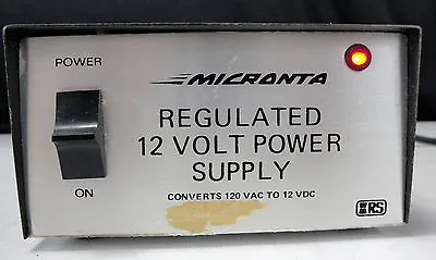 As-Is - Micronta Regulated 12 Volt Power Supply CAT. NO. 22-124A • $28.99