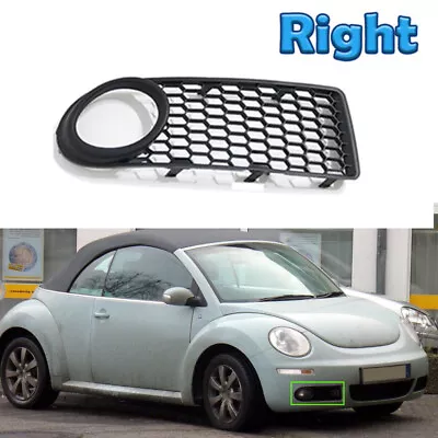 Mesh Grille Front Bumper Fog Lamp Cover Frame Right For VW Beetle/Cabrio 06-11 • $18.14