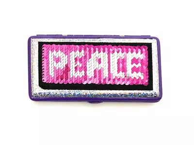 Sequin Patch Double Sided Wallet Or Cigarette Case For 100s • $11.95