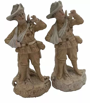 Antique Pair Of Ceramic Victorian Soldiers.  British Military History. • £22