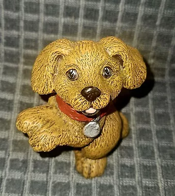 Vintage Dachshund?  Figurine Puppy Dogs Red Collar Ceramic Hand Painted • $3