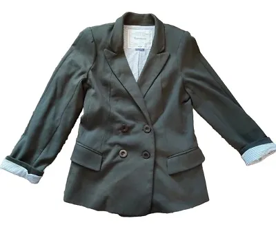 Anthropologie Cartonnier Double Breasted Blazer Hunter Green In Color Size Small • $25