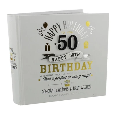 £12.50 • Buy 50th Birthday Boy 6x4 Slip In Photo Album 80 Photos
