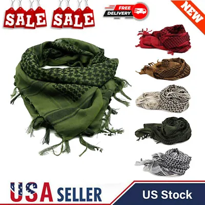 Military Shemagh Arab Tactical Desert Shemagh KeffIyeh Scarf Shawl Wrap Cheaply • $7.59